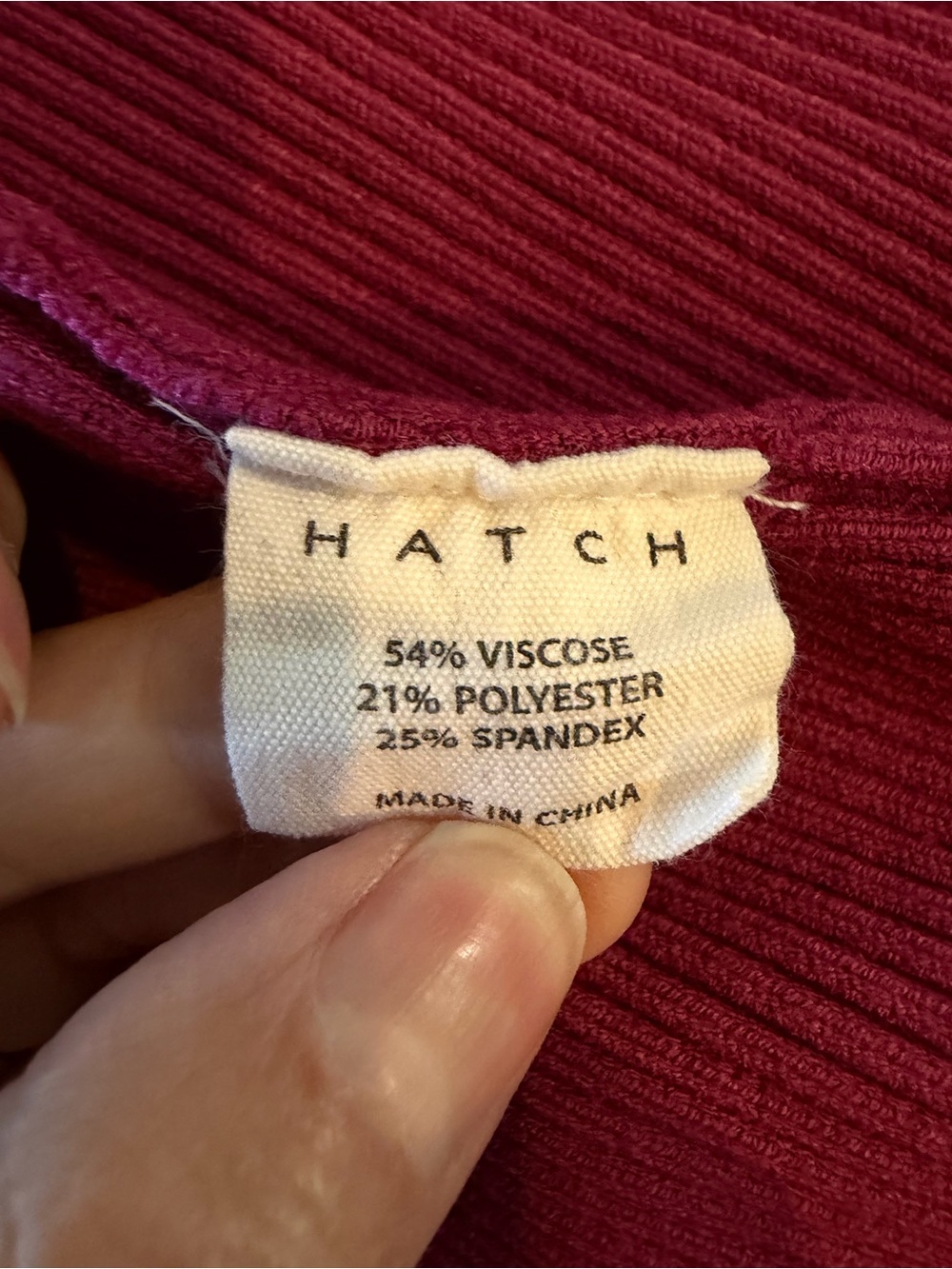 HATCH Raspberry Ribbed Mock Neck Maternity Sweater Dress Size 1 Small - Picture 4 of 7